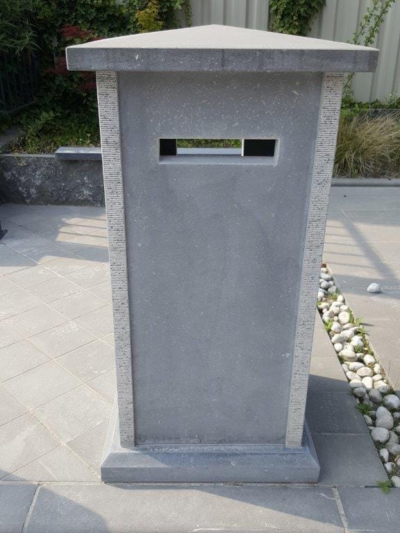 Belgian blue stone letterbox